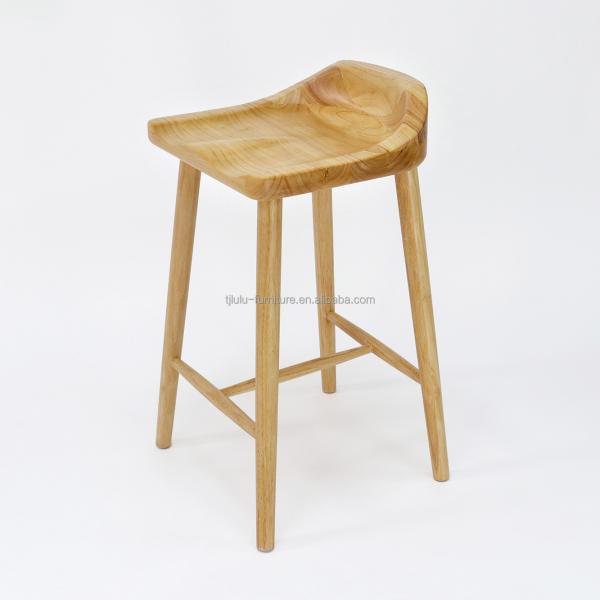 Solid Wood Bar Chair for Home Bar and Home Furniture in Nordic Style Mail Packing Y