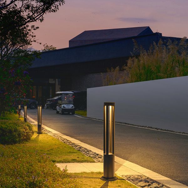 Outdoor Electric IP65 LED Lawn Lamp Waterproof Aluminum Modern Square Garden Landscape Lighting 3000K Warm White 50000 Hours
