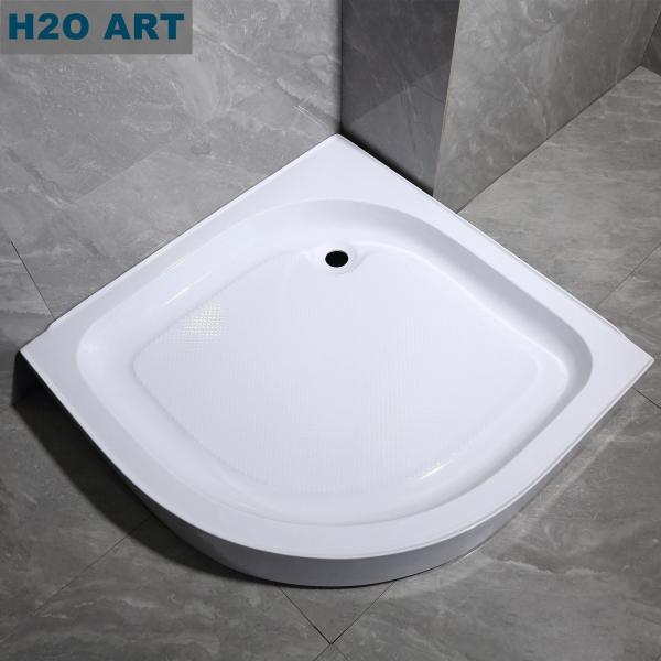 Customized Single Color Corner Acrylic Shower Tray with Front Skirt and Legs Bath Tray