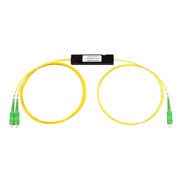 Однорежимный 1X2 PLC Fiber Splitter с SC APC Fiber Connectors