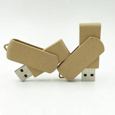 Eco Friendly Swivel Degradable Wooden USB flash Drive 16Gb With Compostable material