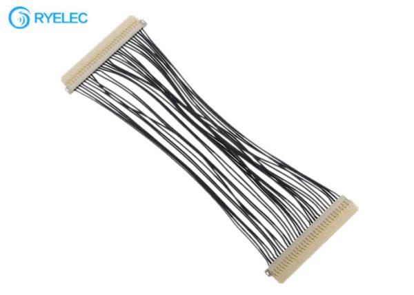 Cabo DF19G do cabo flexível de 30 Pin Lvds - passo de 30S Hirose 1.0mm a DF19G-30S para a tevê/DVD com 30awg