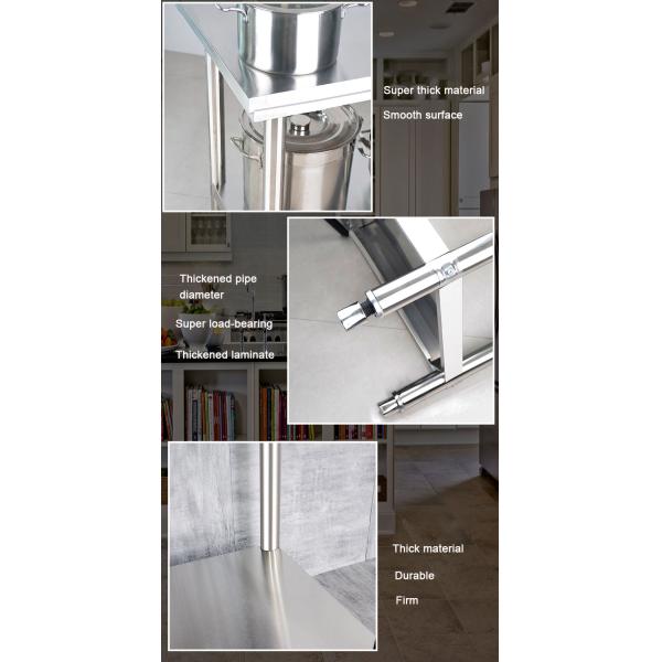 Hotel Buffet Food Equipment Stainless Steel Kitchen Work Table 1.2/1.5/1.8/2.0M Length