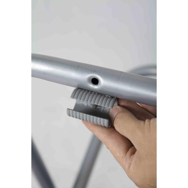 Blue Floding Kids Playroom Furniture Chair With Iron Frame And Fabric Seat