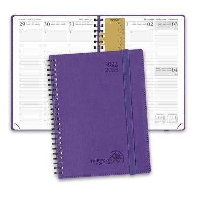 Planejador Semanal 2023 2024 Roxo Com Funções de Pesquisa Fácil Papel Certificado FSC