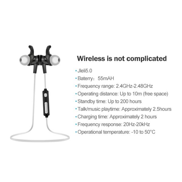 Volume Control Wireless Stereo Earphone In - Ear Earbuds For Gaming Sports Gym Running Workout