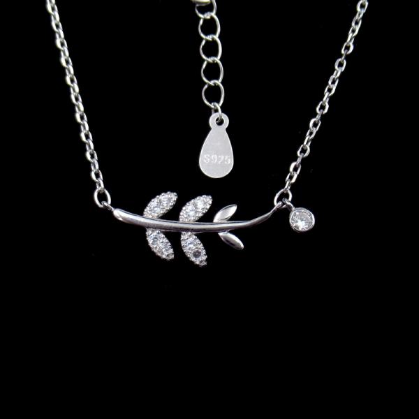 Ожерелье стерлингового серебра лист 925, цепь веревочки серебра КЗ 925 Италии