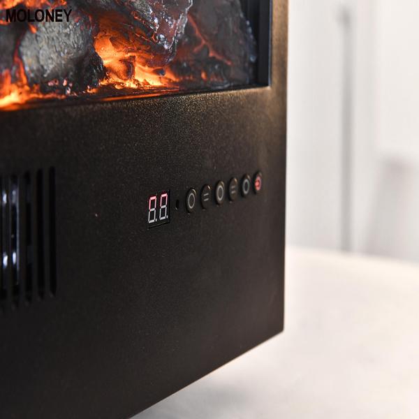 47inch Electric Fireplace Flush With Wall Heating Bottom Air-Outlet Living Room