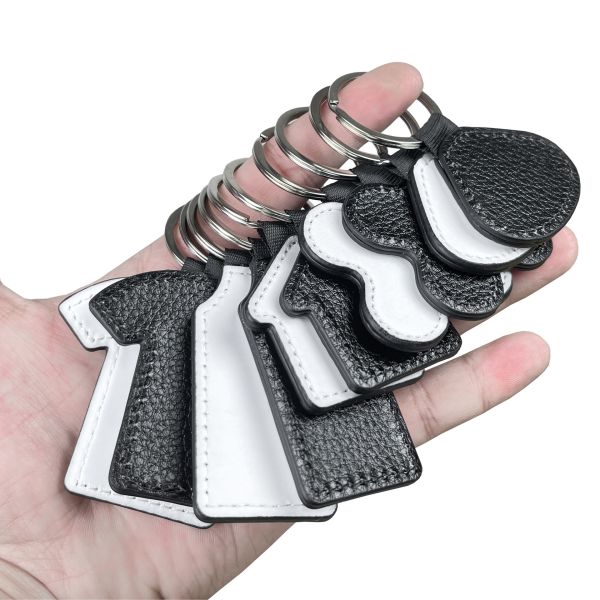 Personalized Sublimation Blank Leather Keychain Pendant