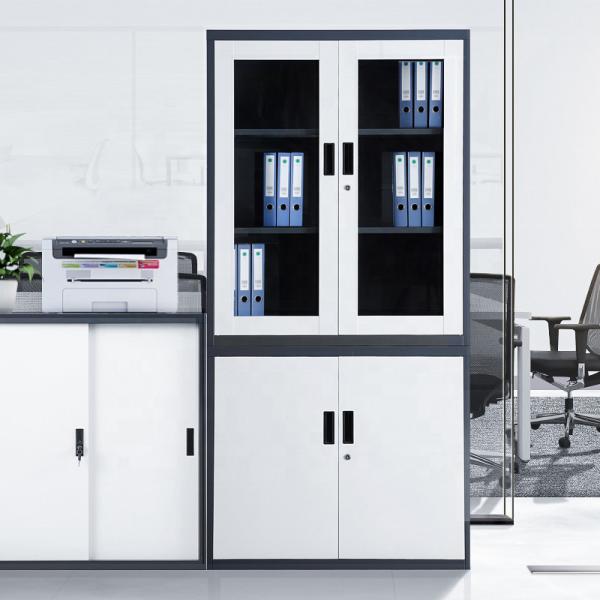 Office Furniture Steel Cabinet Glass Door Storage File Cabinet