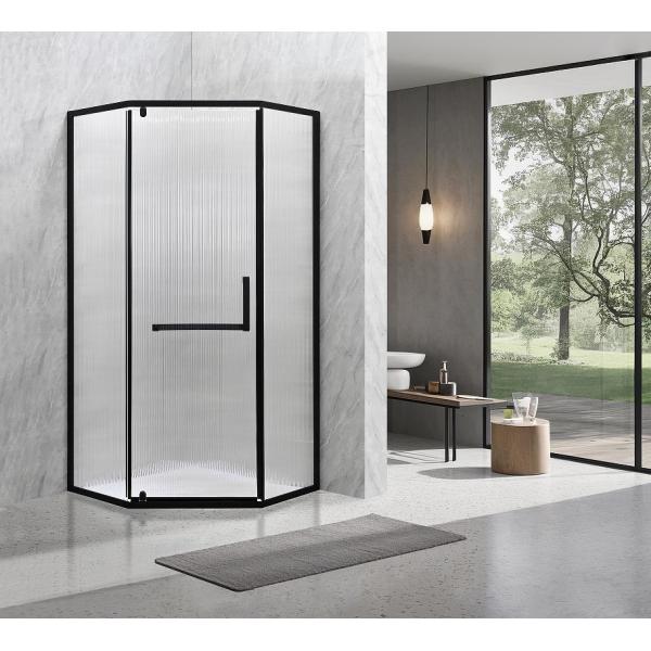 6mm Narrow Reeded Glass With Alum Frame For Modern And Stylish Bathroom