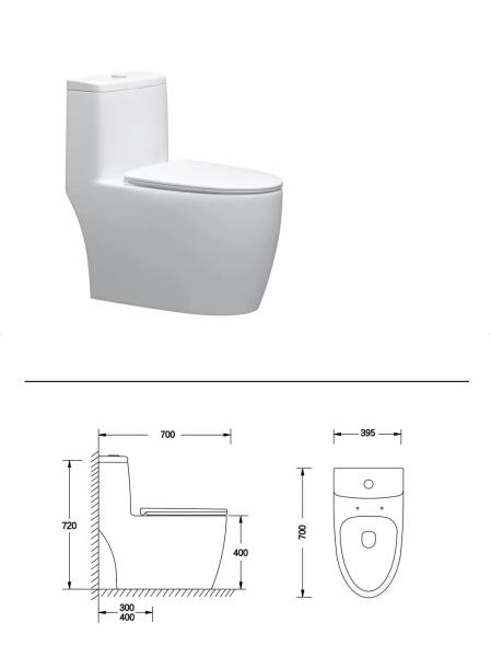 Floor Mounted New Design Best Sale Porcelain Sanitary Ware Bathroom Ceramic Siphonic One Piece Toilet Bowl