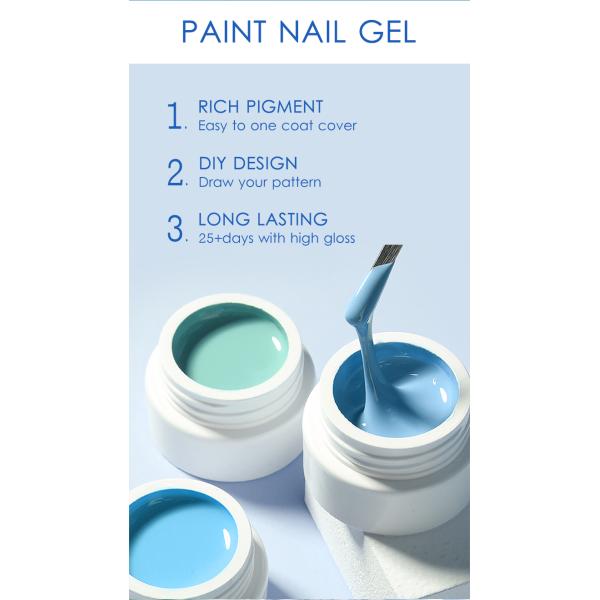 Non-Toxic Vegan Oem Gel Painting for Professional Nail Art Soak Off UV LED Private Label Color