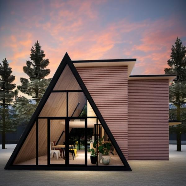 Casa de contenedores portátil de lujo moderno Estructura prefabricada de acero Villa móvil prefabricada Casa Hotel para troncos Eco-amigable