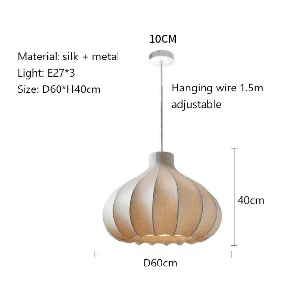 Cocoon Pendant Lamp Minimalist silk lantern japanes style noguchi lamp(WH-AP-543)