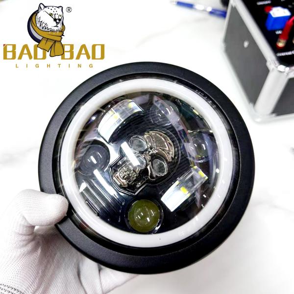 Aluminum 12V 5.75 Inch Motorcycle Front LED Headlight For HONDA CG CN GN CD70