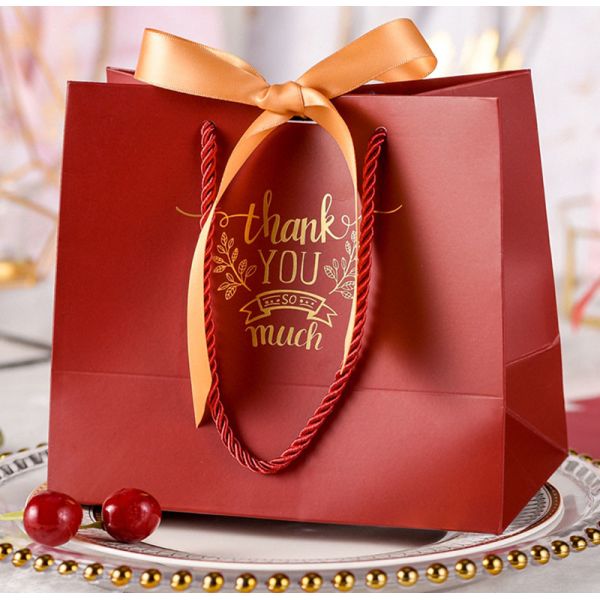 Gelebor Pantone Cardboard Shopping Bag Love Wedding Gift Bag for Candy