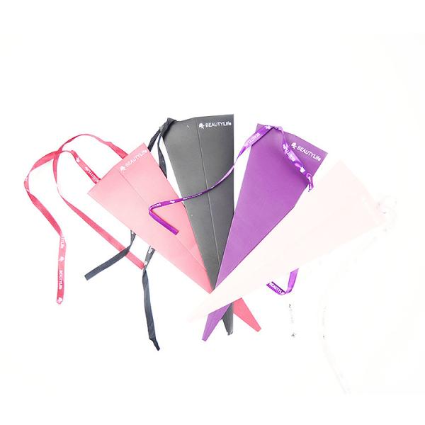 El logotipo personalizado es simple portátil rosa de tallo largo caja de regalo de flores plegable personalizada