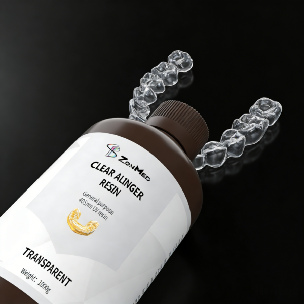 Transparent clear aligner resin cool storage condition and low shrinkage rate combined for effective dental applications
