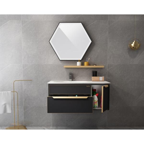 Стенный ванный шкаф из нержавеющей стали с шестиугольным светодиодным зеркалом