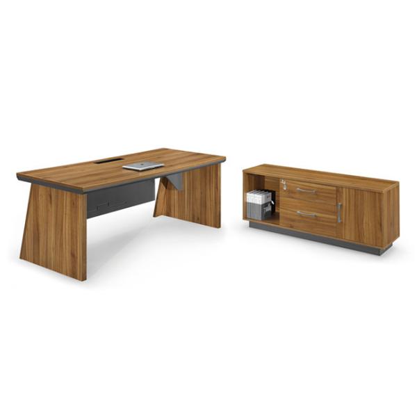 Highly Safe Edge Fitted Office Furniture , Executive Office Desk OEM / ODM