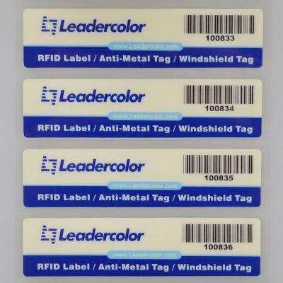 Anti autocollant de label du transfert RFID de pare-brise pour la gestion de véhicule