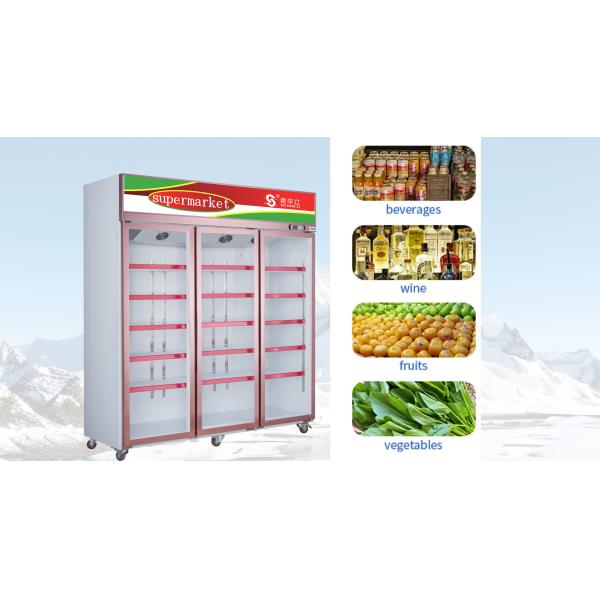 Display commercial de 1400L congélateur refroidisseur à air refroidi