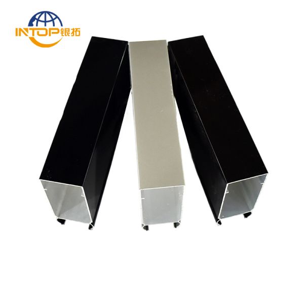 Bronze Anodized Window Profile 6063-T5 for Wardrobes Flat Shape