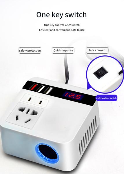 Car Power Inverter Charger Battery Starter 12V 24V Phone Charger For Phone Fast Car Wireless Charger