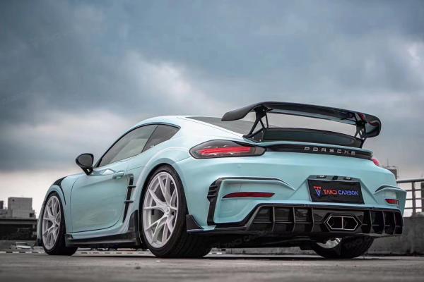 Lake Blue GTS Porsche Body Kit 718 Side Skirt 2017 - 2019 Bumper Spoiler