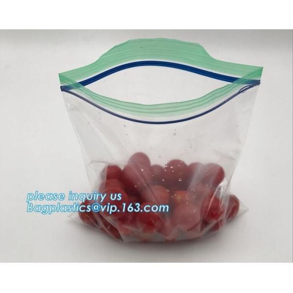 custom products food grade clear matte stand up  storage bags food safe plastic storage bags, grip seal bags, grip