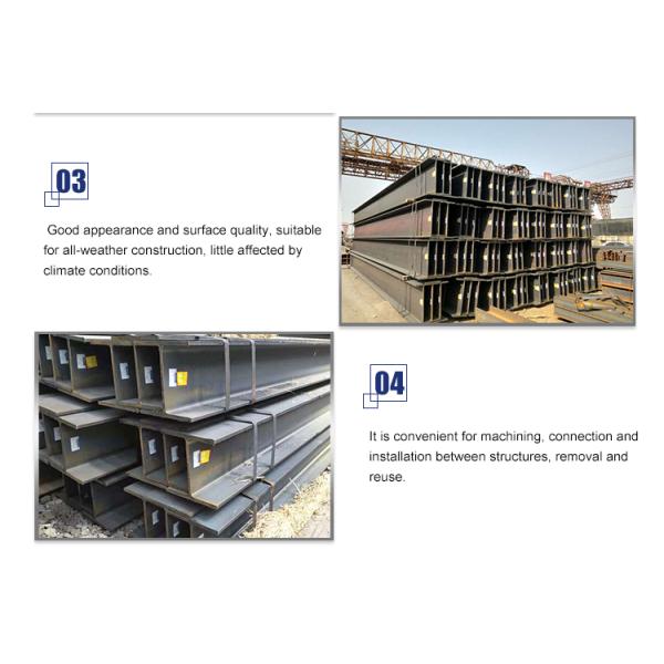 High Quality 316L Stainless Steel H-Section Beam Bar GB JIS ASTM HEA HEB HD for Construction with Welding Processing Service