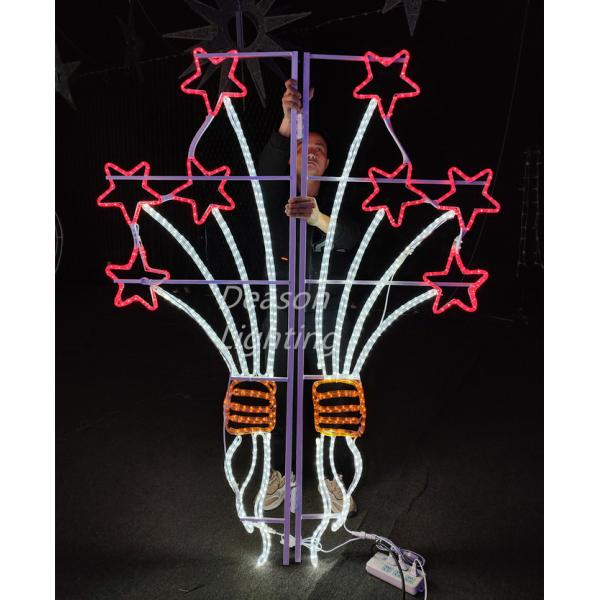 outdoor lamp post christmas decoration lights