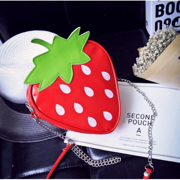 Japan and South Korea cartoon cute transparent strawberry summer fruit watermelon lemon shoulder bag Messenger bag