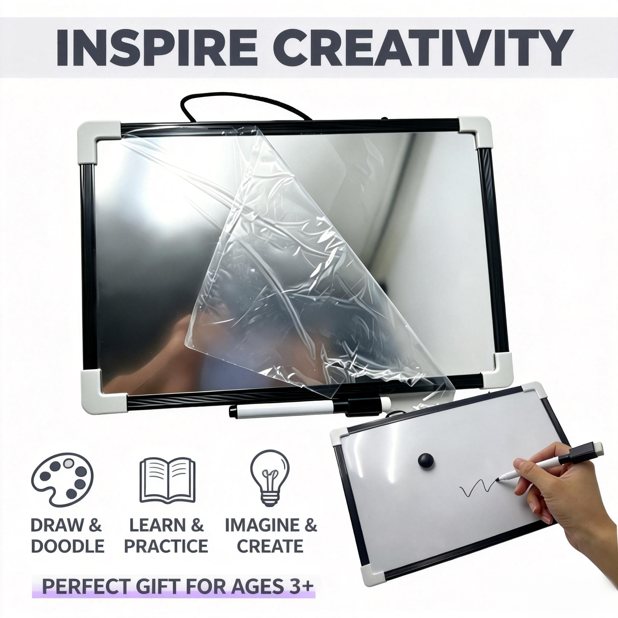 2 In 1 Acrylic Mirror Sheet Shatter Proof Educational Double Sided Plastic Mirror