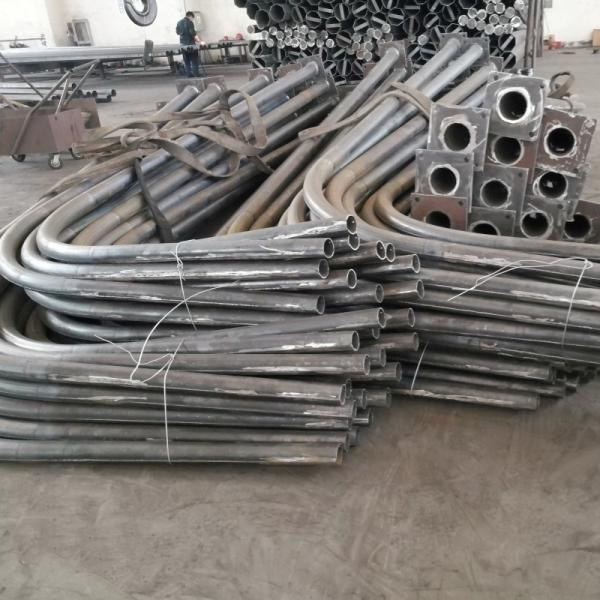 Solar LED Steel Lighting Pole Waterproof Anti Corrosive Metal Post For Lights