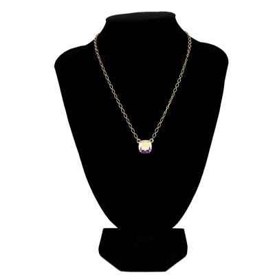 Nome delicado Diamond Pendant Necklace Gold Long Diamond Moon Necklace