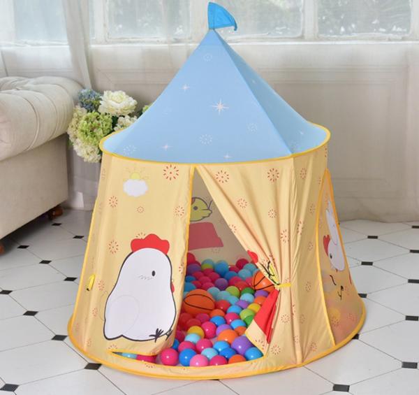 Small Polyester Tepee Pop Up Outdoor Camping Tents Kids Playing House H120XD116cm