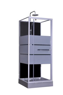 Fashion Pivot Door， Corner Shower Stalls , Square Shower Cabin with Grey acrylic tray