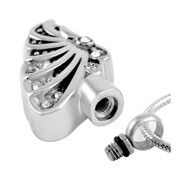 Stainless Steel Necklace with Beautiful Butterfly Design Funeral Keepsake Jewelry