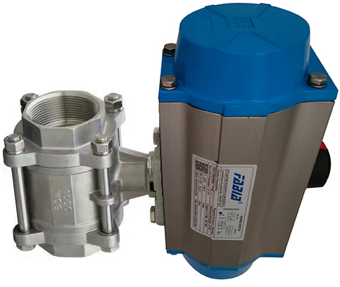 Три части пневматического шарового клапана высокого давления 1/2