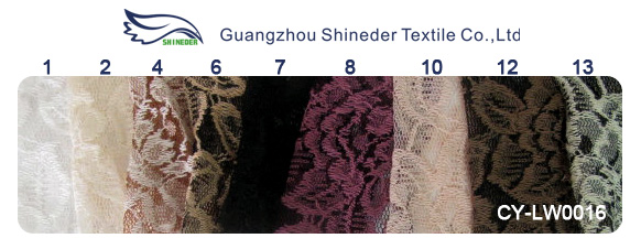 Breathable Cotton Nylon Lace Fabric , Flower Lace Fabric OEM / ODM CY-LW0016