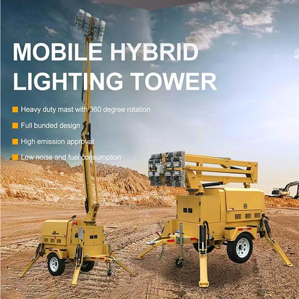 OEM Factory Mobile Lighting Tower Emergency Operations Diesel Light Tower for sale