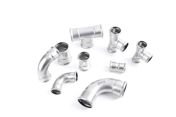 Welded Round Stainless Steel Press Fit Fittings For Convenient Train& Shipping Transportation