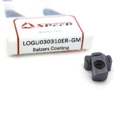 Inserção de trituração Logu/lnmu/lnkt/lnmx do carboneto de tungstênio do Cnc do cortador de trituração LOGU030310ER-GM da alimentação rápida