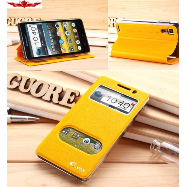Dirtproof/Shockproof Lenovo P780 PU Flip Cases