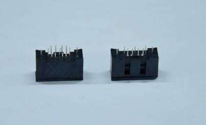 SATA 7p Male DIP 180° Au 30u'' Plated Wire to Board Connector