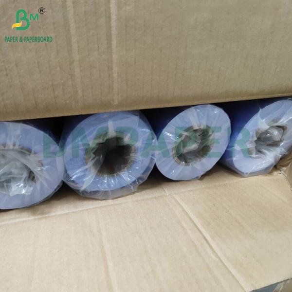 80 грамм Односторонняя фиолетовая синяя чертежная бумага для машиностроения 610 мм х 50 м