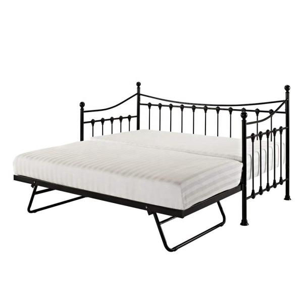 Modern Fashion Metal Daybed Frame Twin Size Black Powder Coating Design