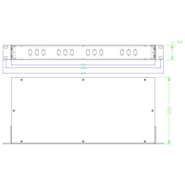 100 ГГц 40 CH AAWG CWDM/DWDM MUX/DEMUX CH21 ~ CH60 LC UPC модуль
